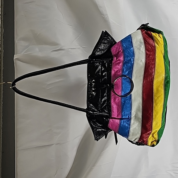 Colorful Striped Leather Bag - Picture 9 of 9